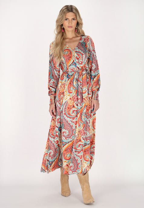usha Kleid Damen Orange Mehrfarbig - Image 3
