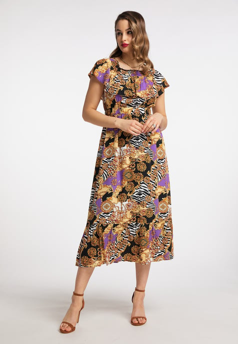 Faina Midikleid Damen Orange Mehrfarbig - Image 2