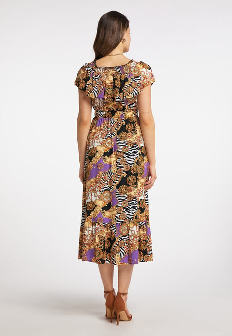 Faina Midikleid Damen Orange Mehrfarbig - Image 3