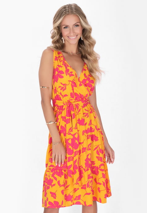 IZIA Kleid Frauen gelb mehrfarbig - Image 3