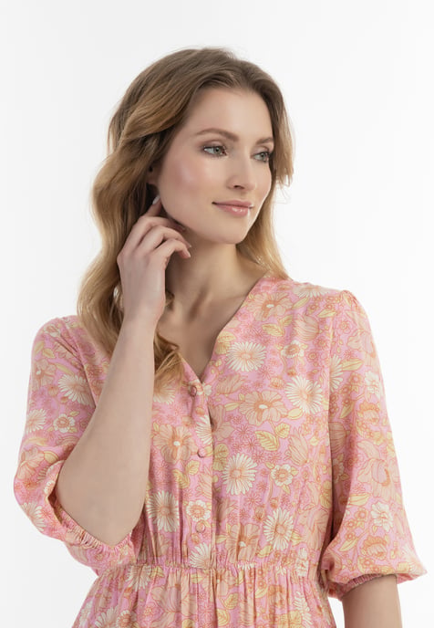 usha Midikleid Damen Rosa Mehrfarbig - Image 3