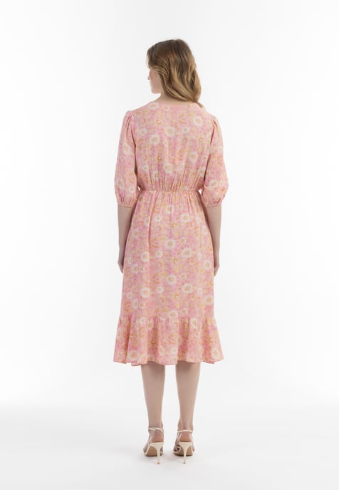 usha Midikleid Damen Rosa Mehrfarbig - Image 4