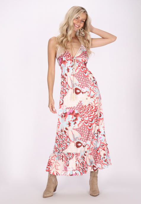 IZIA Kleid Damen Rot Mehrfarbig - Image 3