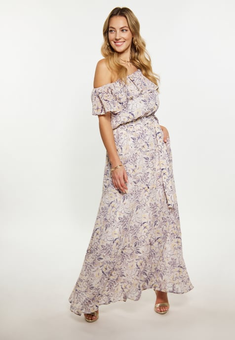 Faina Kleid Damen weiße flieder - Image 2