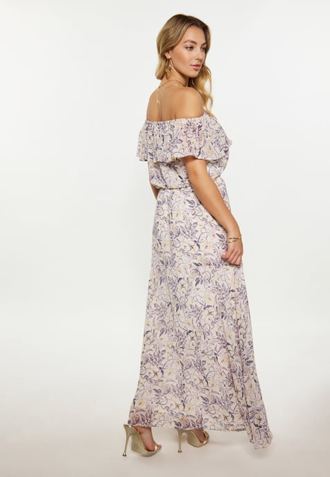 Faina Kleid Damen weiße flieder - Image 4