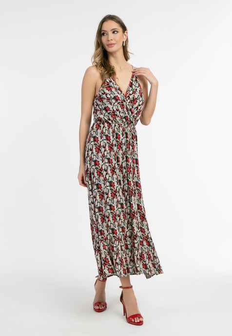 Faina Maxikleid Damen Rot Mehrfarbig - Image 4