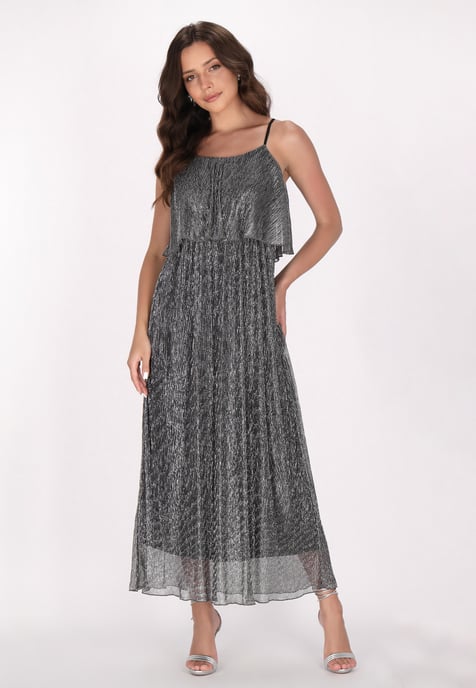 Faina Kleid Damen Silber - Image 3