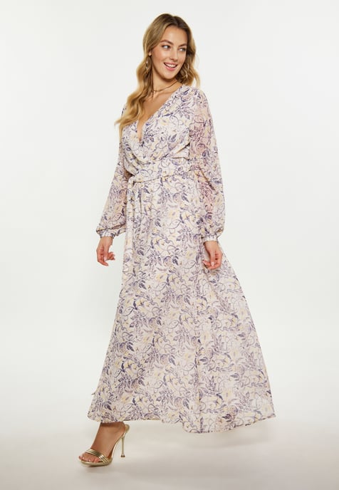 Faina Kleid Damen weiße flieder - Image 2