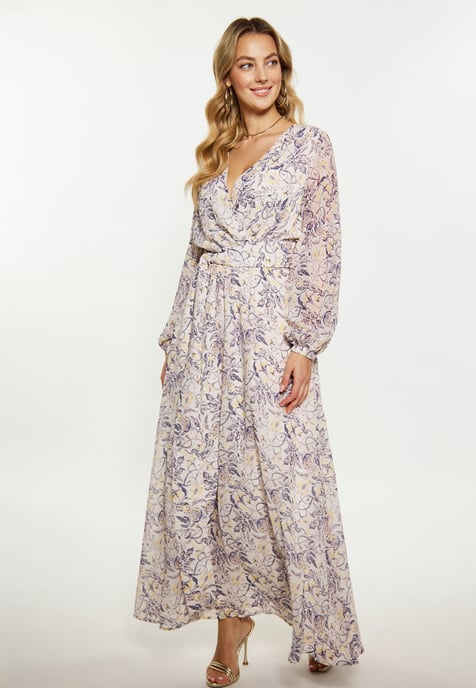 Faina Kleid Damen weiße flieder - Image 3