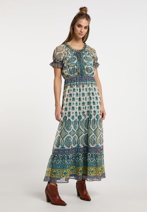 usha Maxikleid mit Allover-Print Damen Blau Mehrfarbig - Image 2