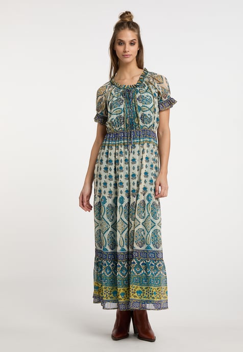 usha Maxikleid mit Allover-Print Damen Blau Mehrfarbig - Image 3