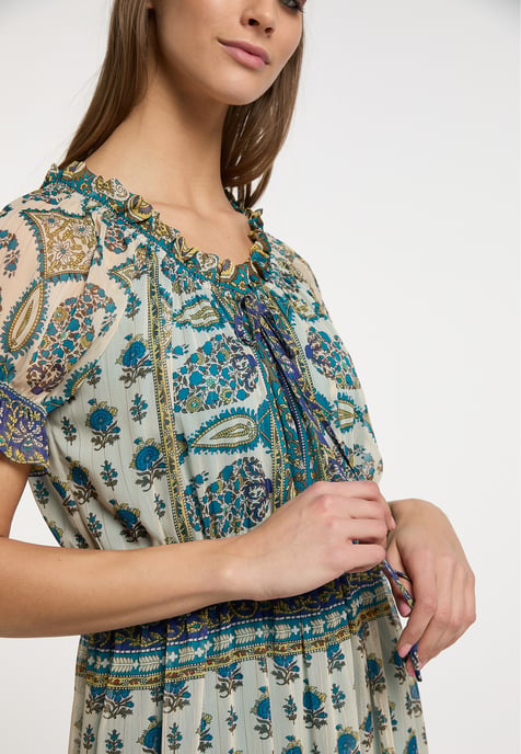 usha Maxikleid mit Allover-Print Damen Blau Mehrfarbig - Image 5