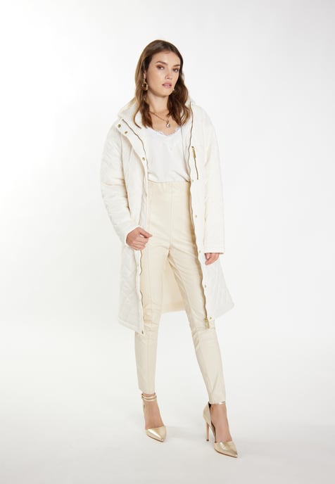 Faina Leichter Steppmantel Damen Creme - Image 2