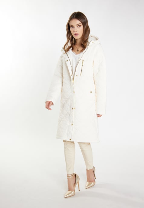 Faina Leichter Steppmantel Damen Creme - Image 4