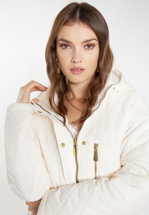 Faina Leichter Steppmantel Damen Creme - Image 5