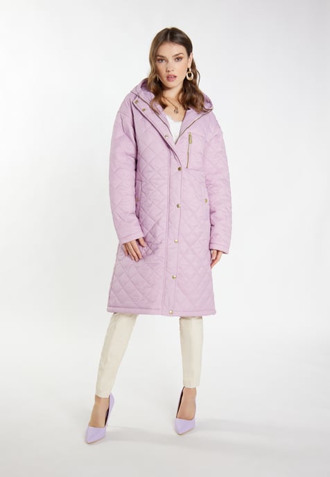Faina Leichter Steppmantel Damen Mauve - Image 4