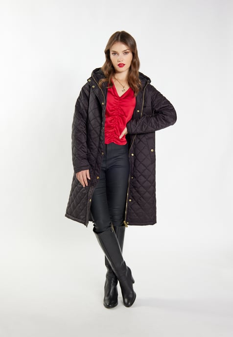 Faina Leichter Steppmantel Damen schwarz - Image 2