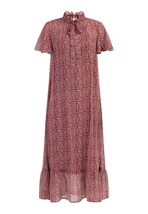 Faina Midikleid aus Chiffon Damen rot weiss - Image 1