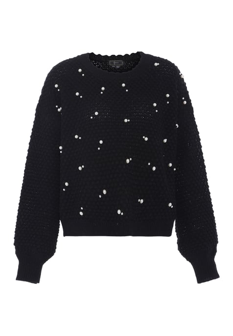 Faina Pullover mit Perlen Damen schwarz - Image 1