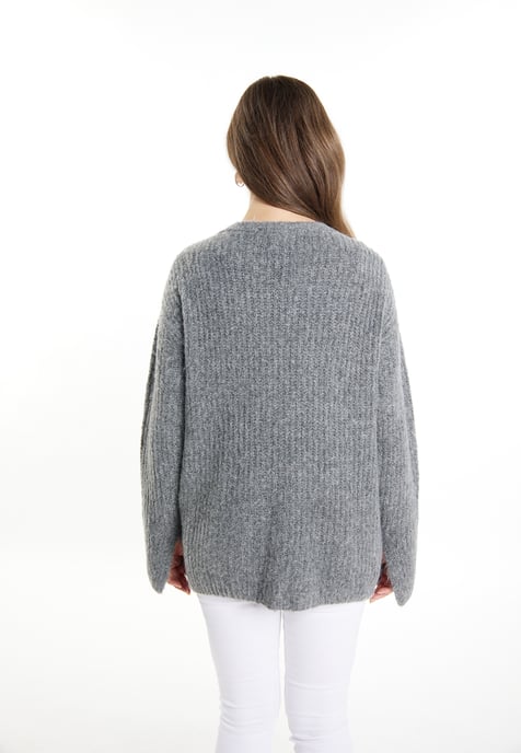 usha Strickpullover Damen grau melange - Image 4