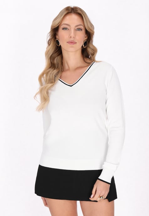 Faina Pullover Frauen cremefarben - Image 3