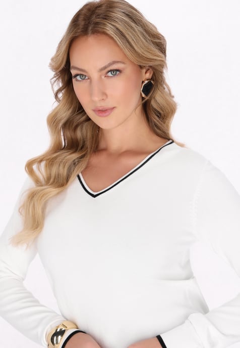 Faina Pullover Frauen cremefarben - Image 5