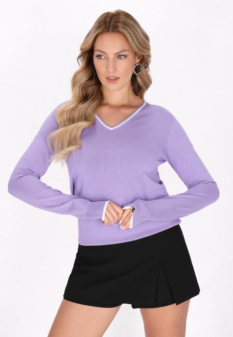 Faina Pullover Frauen Lavendel - Image 3
