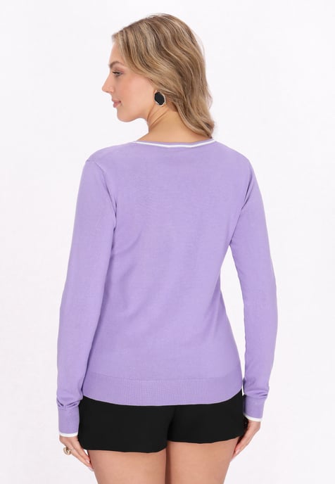 Faina Pullover Frauen Lavendel - Image 4
