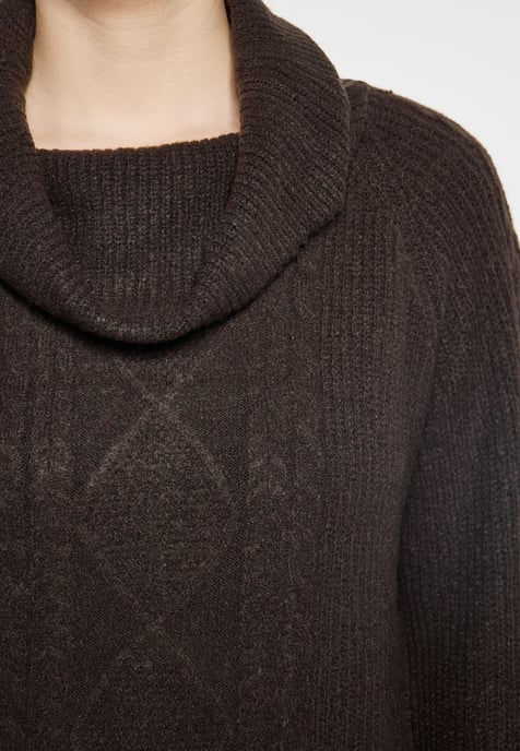 usha Strickpullover Damen dunkelbraun - Image 3