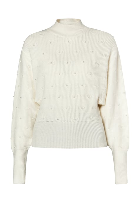 Faina Strickpullover mit Perlen Damen Wollweiß - Image 1