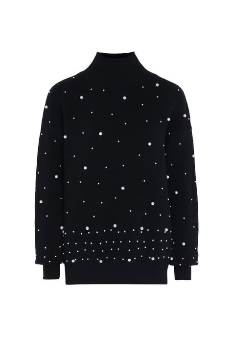 Faina Pullover mit Perlen Damen schwarz - Image 1