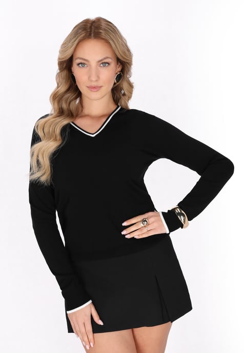 Faina Pullover Frauen Schwarz - Image 3