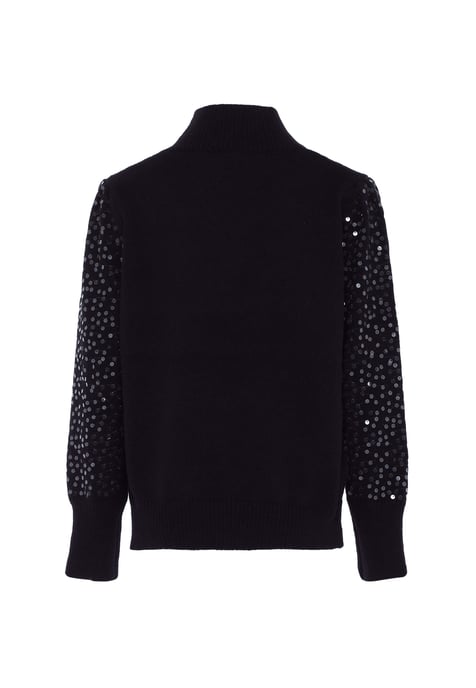Faina Strickpullover mit Pailletten Damen schwarz - Image 2