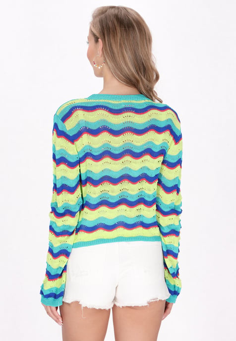 IZIA Pullover Frauen aqua mehrfarbig - Image 4