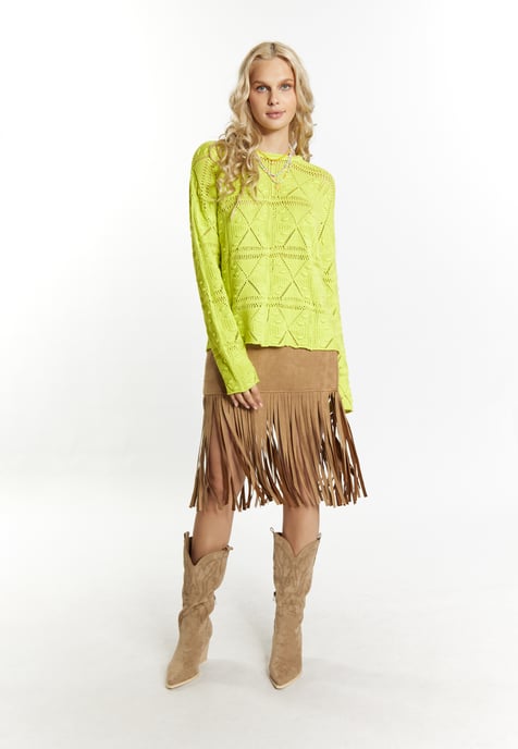IZIA Strickpullover Damen Limette - Image 2