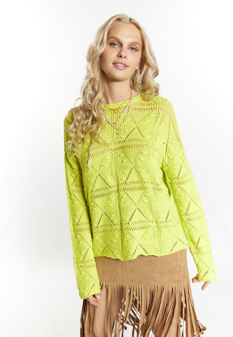 IZIA Strickpullover Damen Limette - Image 3