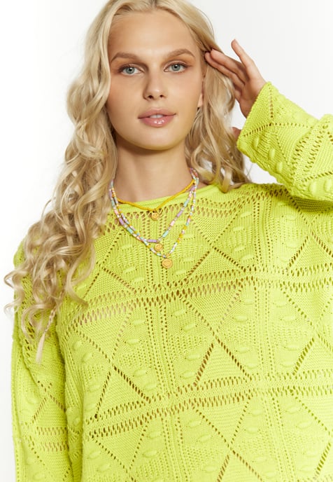 IZIA Strickpullover Damen Limette - Image 5