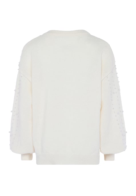 Faina Pullover mit Perlen Damen Wollweiß - Image 2