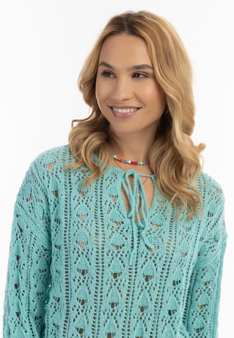 IZIA Strickpullover Damen türkis - Image 5