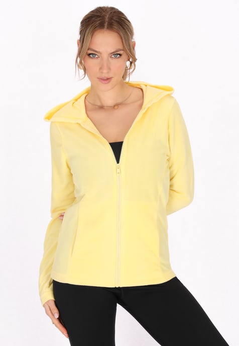 Faina Fleecejacke Damen Höllengelb - Image 3