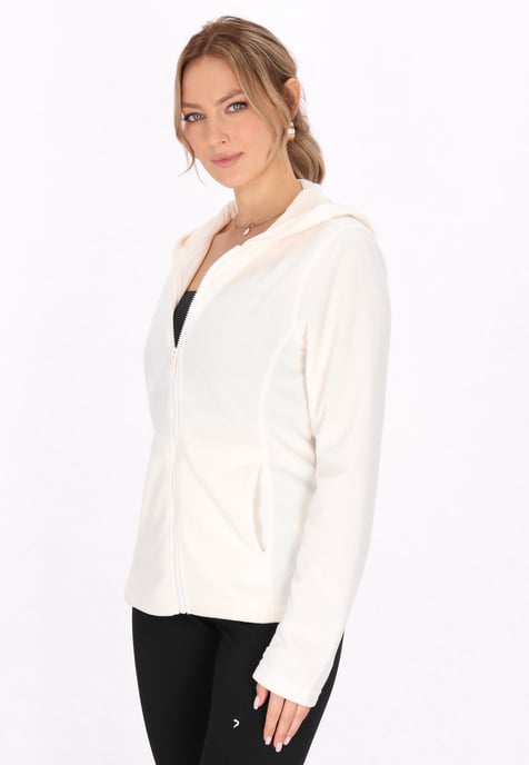 Faina Fleecejacke Damen Wollweiß - Image 3