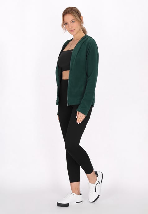 Faina Fleecejacke Damen dunkelgrün - Image 2
