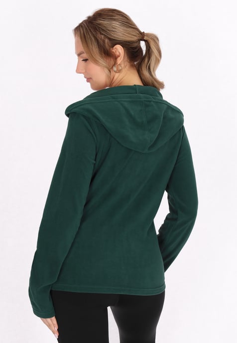 Faina Fleecejacke Damen dunkelgrün - Image 4