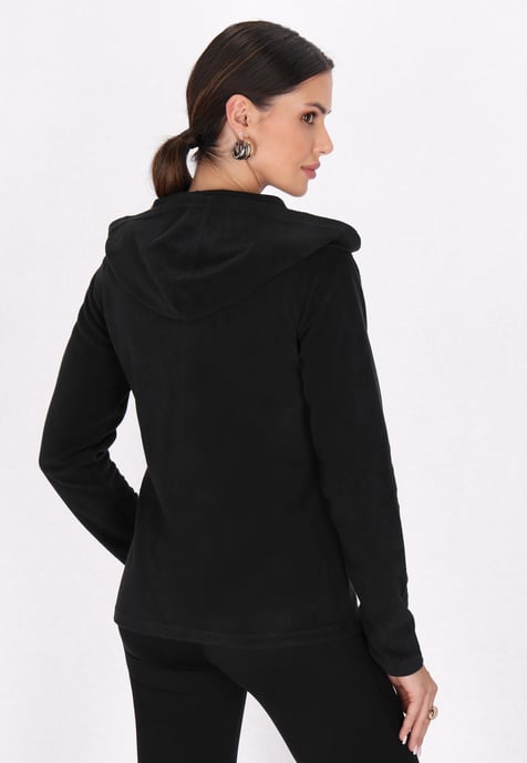Faina Fleecejacke Damen schwarz - Image 5