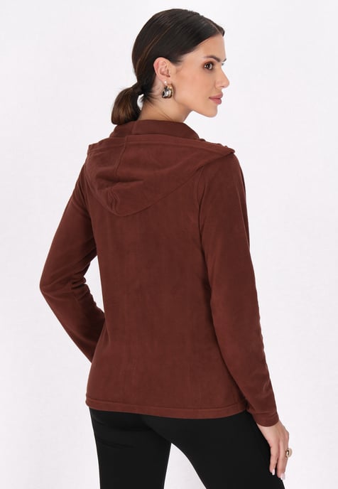 Faina Fleecejacke Damen braun - Image 5