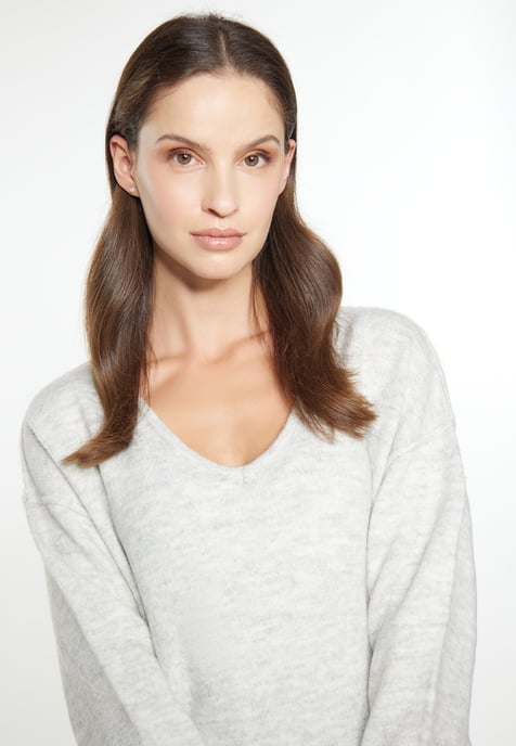 usha Strickpullover Damen grau melange - Image 5
