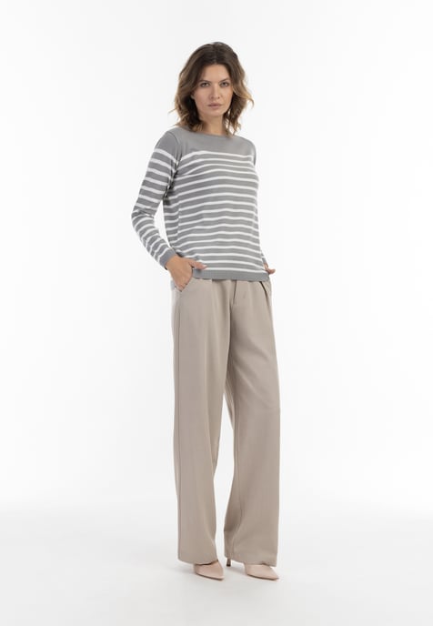 usha Strickpullover Damen grau-wollweiß - Image 2