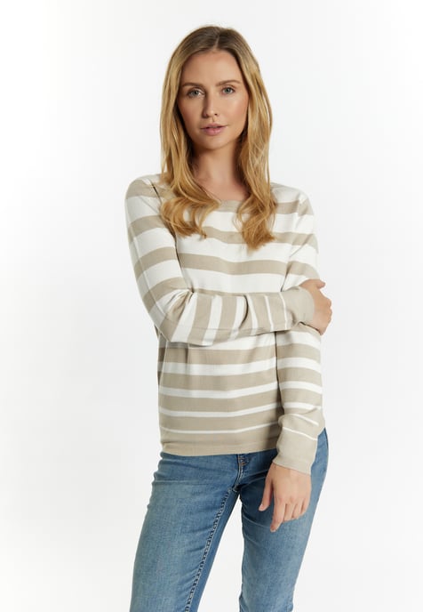 usha Strickpullover Damen Stein Wollweiss - Image 3