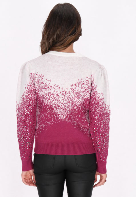 Faina Zur Seite fahren Damen WOLLWEISS FUCHSIA - Image 4