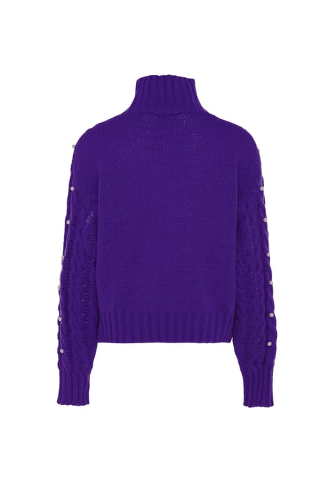 Faina Pullover mit Perlen Damen lila - Image 2